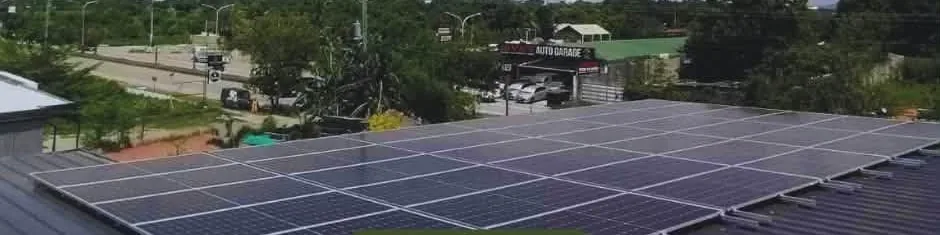 Rooftop solar array at Medicura Health Hub
